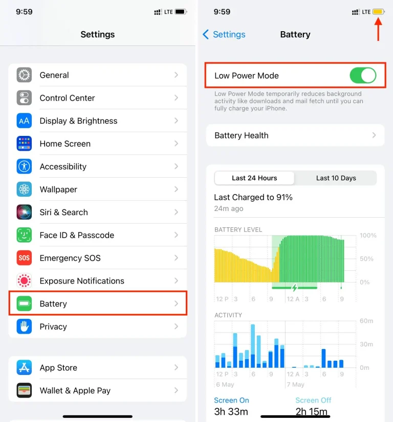 Enable Low Power Mode for Efficient Usage
