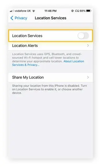 Turn Off Unnecessary Location Services